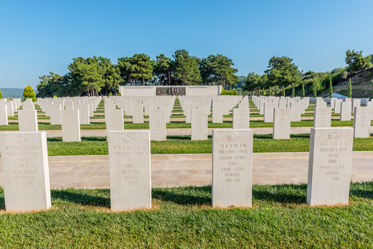 Akbas Martyrs Cemetery and Memorial in Canakkale,Turkey.TURKEY, Canakkale,18 August 2017
