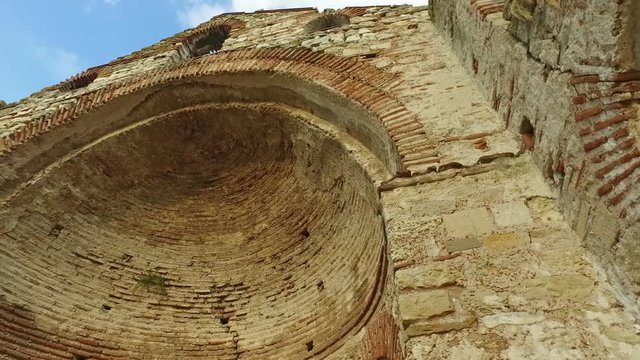 Ancient ruins of Church of Christ Pantocrator, Nessebar, Bulgaria