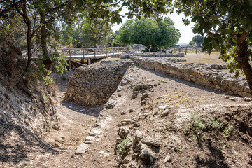  Ruins of ancient legendary city of Troy in Canakkale, Turkey