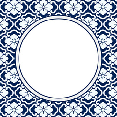 Chinese Porcelain Style Background, Template, Floral Pattern