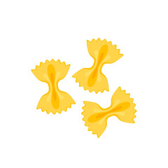 Obraz premium Italian cuisine. Pasta farfalle. Vector illustration cartoon flat icon isolated on white.