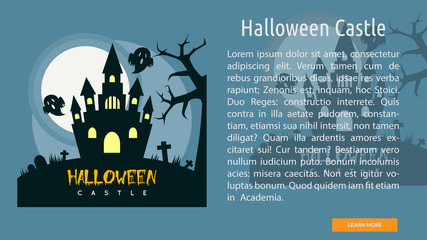 Halloween Castle Conceptual Banner