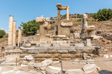 Memmius Monument at Ephesus historical ancient city, in Selcuk,Izmir,Turkey