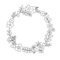Wreath of wildflowers.