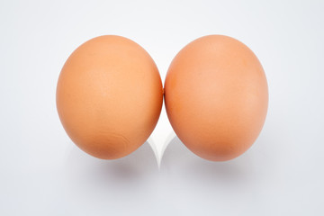 Close up of an egg isolated
