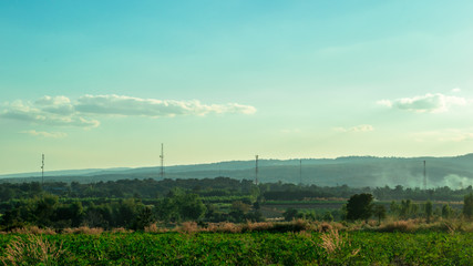 Fototapeta premium Agricultural area country Mountain plateau