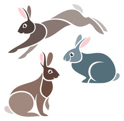 Fototapeta premium Stylized Wild Rabbit