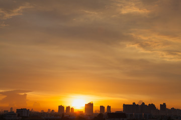 Naklejka premium Sunset and Sunrise