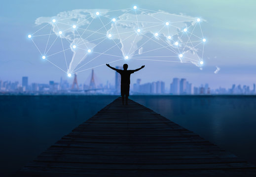 business globalization concept world of communication