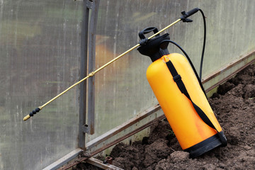 Spray pesticides for the treatment of plants,garden tools