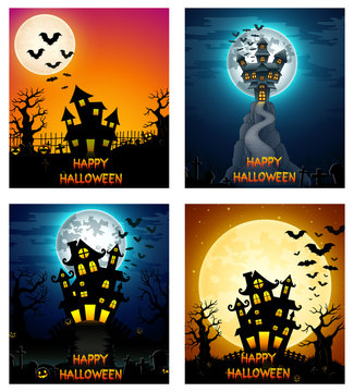 Happy Halloween banner set