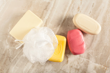 Spa setting with beauty treatment accessories