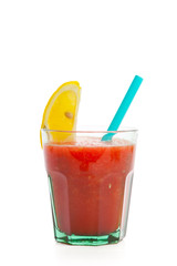 Glass with watermelon smoothie