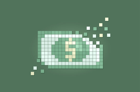 Money Pixel Art Illustration
