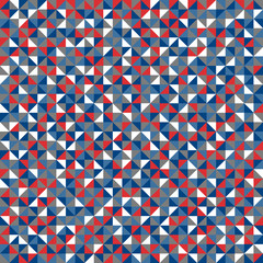 Seamless pattern of geometric shapes. Colorful mosaic backdrop. Geometric vector background. Colorful triangle pattern.