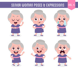Senior woman poses and expressions (Vol. 4 / 8)