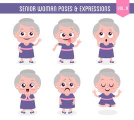 Senior woman poses and expressions (Vol. 8 / 8)