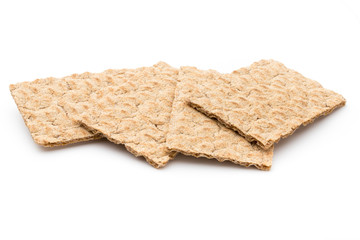 Stack of wholegrain crispy bread.