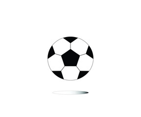 Football on the white background