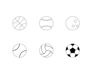 Sport ball on white background