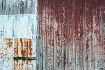 discolored farm door