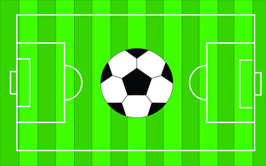 Ball on the Football field background