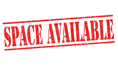 Space available sign or stamp