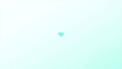 The heart on blue background