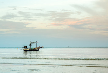 Fisherman boat near beach