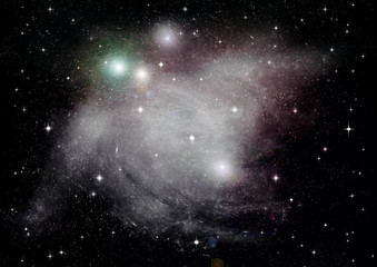 galaxy in a free space