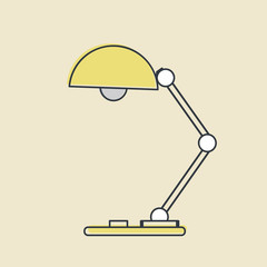 Vector of lamp icon