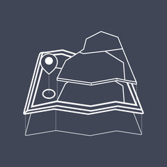 Illustration of map vector set