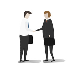 Fototapeta premium Illustration of business people vector set