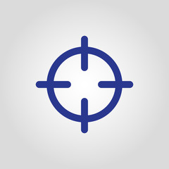 Isolated flat linear vector target or mark button icon for web or app development