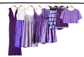 Purple clothes isolated