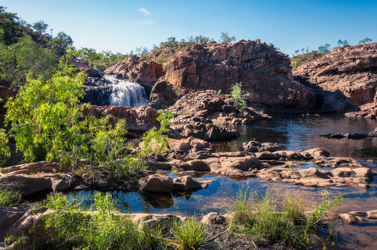 Australian Landscape at Edith Falls on Leilyn Trail along Edith River, in the Nitmiluk National Park , Australia