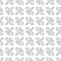 Oriental classic light silver pattern. Seamless abstract background with repeating elements. Orient background