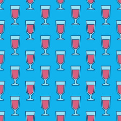 Colorful wine glass pattern