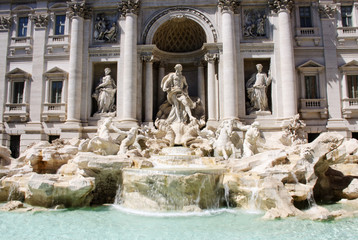 Obraz na płótnie Canvas Trevi Fountain (Fontana di Trevi) most famous fountain of Rome,Italy