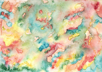 Color spots, stains in watercolor technique. Background.