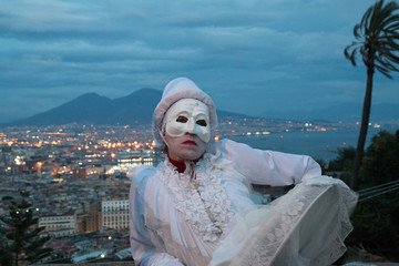 Neapolitan theater mask. Naples, south of Italy