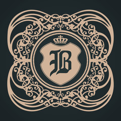 b letter gothic shield