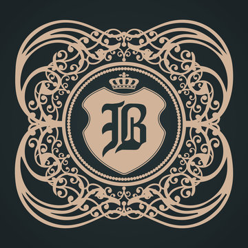 b letter gothic shield