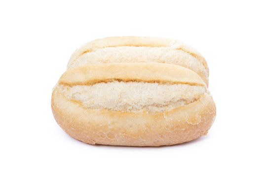 French bun isolated on a white background