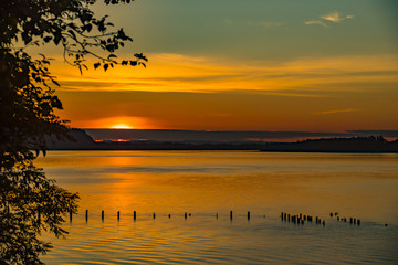 Sunset on the Columbia River From Rooster Rock Park 1