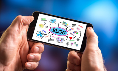 Blog concept on a smartphone
