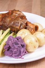 Roasted Veal Chop with vegetables