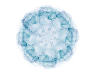 Lacy colorful clockwork pattern. Digital fractal art design. Abstract design of sacred symbols signs geometry.