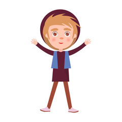 Boy Celebrates International Holiday for Kids