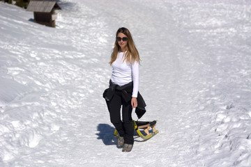 Risalendo sulla neve
